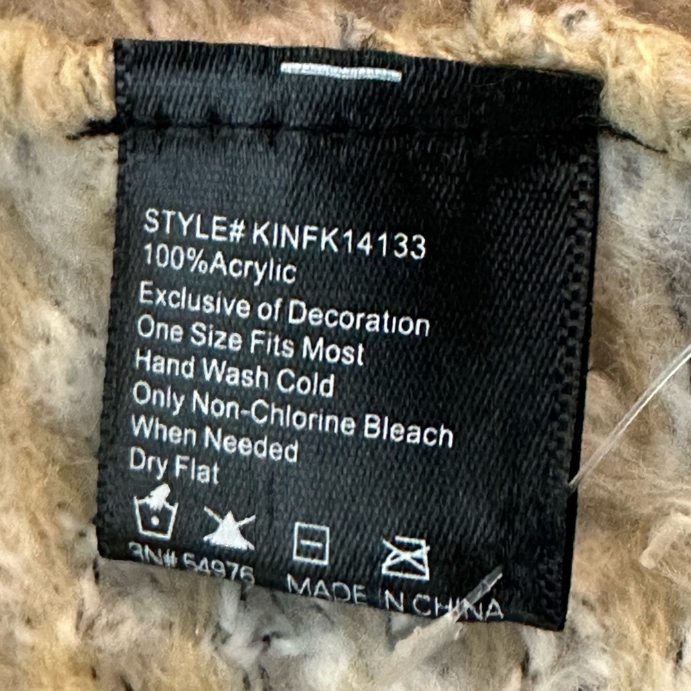 NWT David and Young Figure 8 Double Loop Scarf in Neutral Tones Color Block - Picture 7 of 8